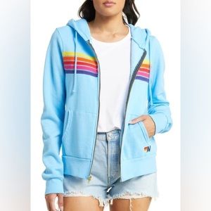 Blue Aviator Nation Zip Up Hoodie